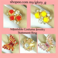 Adjustable Costume Jewelry-Statement Ring