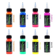 Eight-Color Dye Tattoo Pigment Tattoo Fluorescent Purple Light Tattoo Pigment Easy to Color 15ml0.5o