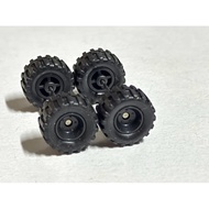 Black Wheels Size 14 MM 4x4 For Decorating Cars 1:64