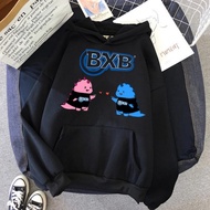 hoodie bxb betrand peto jaket all size m warna abu biru hitam - hitam xxl