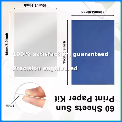 61 Pcs Sun Print Paper Cyanotype Paper Kit,Solar Drawing Paper Sensitivity Sun Print Nature Printing