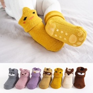 Baby socks, thick fuzzy wool socks, anti-slip turtleneck, extremely warm