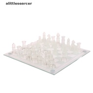 ali  1Set Craft Crystal Glass Chess Set Acrylic Chess Board Anti-broken Chess Game n