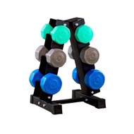 GSPORTS ชุดดัมเบลพร้อมชั้นวาง 24 kg 3 4 5 kg 3 คู่ แบบสี Dumbbell Set with 3-Pair A-Shaped Rack