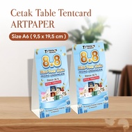Custom Full Color Art Carton Tent Card Printing Office Table Printing/ - Triangle Tent Card Printing