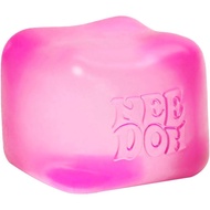 Schylling NeeDoh Nice Cube -Sensory Squeeze Toy with Super Solid Squish - 2.25" Cube - Pink L84U