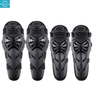 WT【ready stock】4Pcs Motorcycle Knee Pads Elbow Pads Kit Adjustable Quick Release Strap Elbow Knee Shin Guards For Motocross ATV Skating