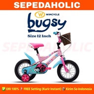 Y12 Sepeda Anak Perempuan &amp; Laki WIMCYCLE BUGSY Ukuran 12 Inch