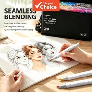 Dual Head Arcylic Marker Pen Set 320 Colors Paint Markers Pens