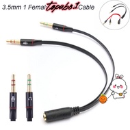 3.5mm Jack 1 Female To 2 Male Microphone Splitter Audio Cable Headphone