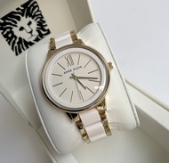 Anne Klein Watch 1412IVGB Ivory and Gold Strap for Women
