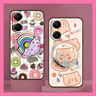 Anti-knock Waterproof Phone Case For VIVO V29E india Fashion Design Rotatable stand Soft Case TPU Ki