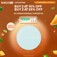 [7 AUG (8PM) - 17 AUG | BUY 2 GET 15% OFF | BUY 3 GET 25% OFF] INNISFREE No-Sebum Mineral Powder 5g 