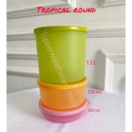 Get 3pcs!! Tupperware TROPICAL ROUND Jar/ Container/SNACK Place