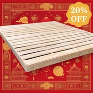 Giường palet gỗ thông kín chân ngăn côn trùng và bụi bẩn