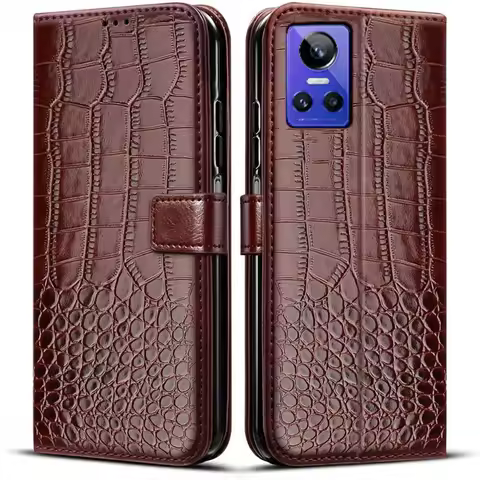 Flip Leather Case For Realme GT Explorer Master Neo 2 2T GT2 GT5 3 3T 5 150W 240W GT3 Edition Pro Ca