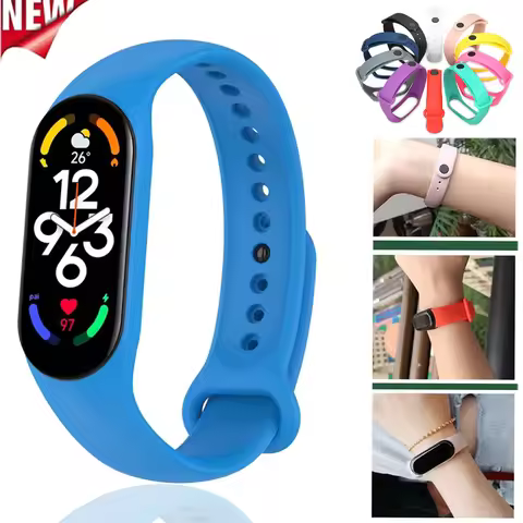 Official Sport Soft Silicone Strap for Xiaomi Mi Band 7 6 5 4 Bracelet Wristband Xiaomi Mi Band Band