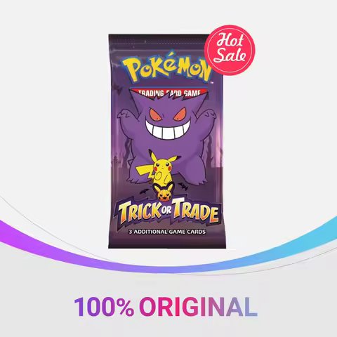 Cartoon Anime Pokemon Game Collection Card Halloween Trick or Trade Gengar & Pikachu Cards Mini Boos