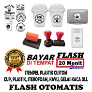 STEMPEL KEMASAN UNTUK PLASTIK CUP STEROFOAM DLL BAHAN FLASH stempel cup // stempel plastik