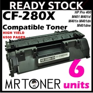 6x CF280X 80x Laserjet Pro Compatible 400 M401 M401d M401dn M401n M425dw M425dn