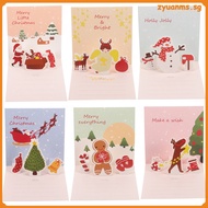 zyuanms Christmas -up Card Xmas Gift Decor Blessing Cards Prime Family Greeting Child 3D