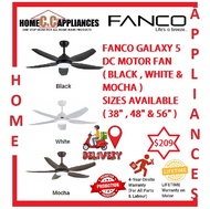 Fanco GALAXY 5 DC Motor Ceiling Fan With Tri Color Light Kits ( 56"/48"/38") / FREE EXPRESS DELIVERY