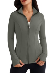 Trendy Queen Womens Zip Up Jackets Long Sleeve Hoodies Gym Sweaters Workout Clothes 2024