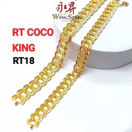 Wing Sing Rantai Tangan Coco King Pasir Emas 916/Wing SIng 916 Gold Coco King Bracelet