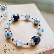 Souleey Crystal Bracelet - Gaia - Onyx, Terahertz, Tourmaline Quartz and Swarovski Crystals