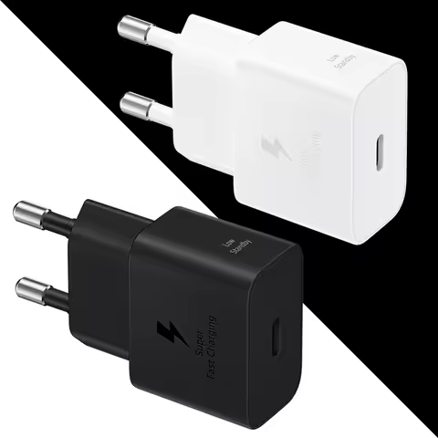 Samsung 25w Charger Type C Super Fast Charge Adapter EP-T2510 EU Plug For Galaxy S25 S24 S23 S22 S21