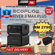 EcoFlow RIVER 3 Max Plus (RIVER 3 Plus&EB600) Portable Power Station – 858Wh LFP Battery, 1200W Outp