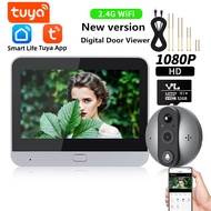 New Tuya Smart 4.3inch  Wifi Video Peephole Two Way Audio Night Vision Doorbell Monitor Video Doorbell
