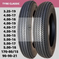 Tyre Zigzag/Tyre Classic 170/80-15/90-90-21/3.25x19/4.0x17/18/19/4.5x17/18/5.00x15/16/17 Tayar Cafe 