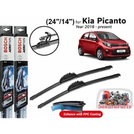 Bosch Aerotwin Retrofit U Hook Wiper Set for Kia Picanto JA 3rd Gen (24"/14")