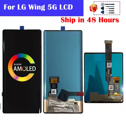 6.8" For LG Wing 5G LCD Display Touch Screen Digitizer Assembly For LG Wing 5G Screen Replacement