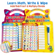Math Arithmetic Practice Books Addition Subtraction Multiplication Division Math Training Learning A