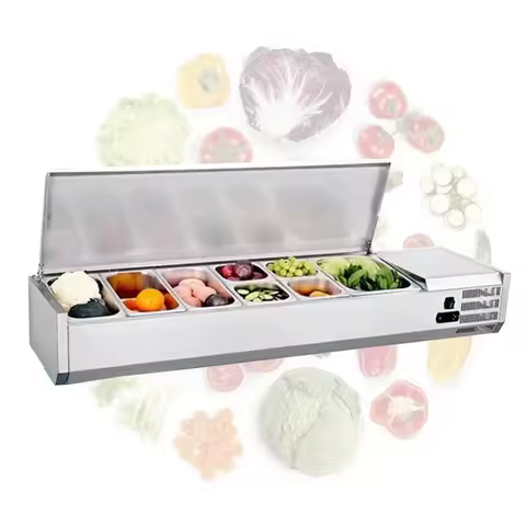 Table Top Pizza Fruit Food Showcase Refrigerator Fridge Chiller Cabinet Display Salad Cooler