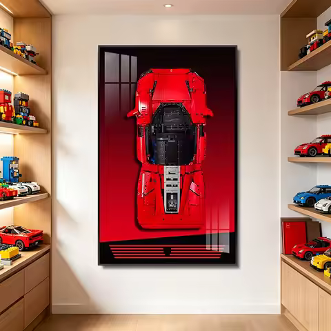 NEW legof1 car display with Frame Wallboard Suitable for LEGO 42143 DAYTONA SP3 technic building blo