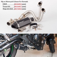 Motorcycle Exhaust Full System Muffler Slip On For KAWASAKI ER6N ER6F 2012-2016 Ninja 650R Z650 2017-2019 Versys 650 201