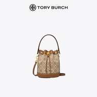 TORY BURCH T MONOGRAM Mini Jacquard Messenger Bucket Bag กระเป๋าผู้หญิง 87961