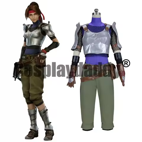 Final Fantasy VII FF7 Remake Midgar Avalanche Jessie Rasberry Jesse Uniform Outfit Game Cosplay Cost