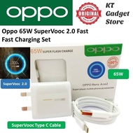 ( Raya Offer )Oppo 65W SuperVooc 2.0 Fast Charger UK Plug with Free SuperVooc Type C Fast Data Cable