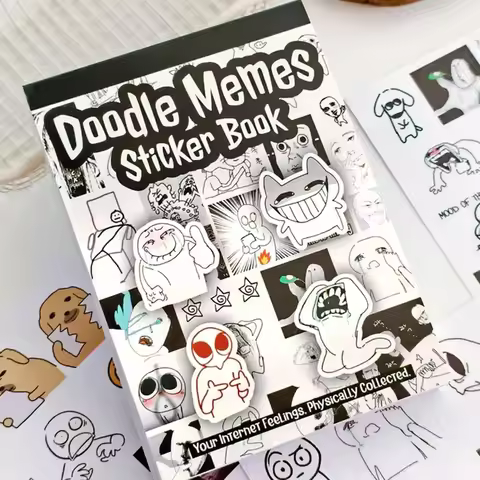 Doodle-Meme Sticker Books Emotional Breakdown Spoof Stickers Classroom Decoration Encouragement Stic