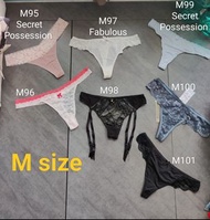 歐系M 丁字褲 網紗 喱士 蕾經 花邊 Lace Mesh Thong Underwear T back 包平郵