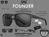Wiley-X FOUNDER CAPTIVATE™Non-Polarized Matte Black and Tan Frame#สินค้าที่ร้านขายของแท้100%