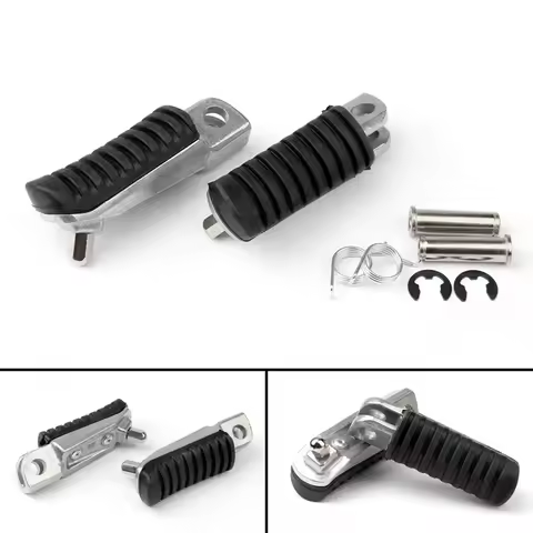 A21E-Motorcycle Front Footrest Foot Pegs For KAWASAKI NINJA 250 400 650 1000 VERSYS Z1000SX Z750 ER6