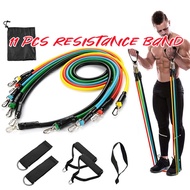 HAPPYPAL 11pcs Adjustable Set Exercise Resistance Bands Yoga Fitness Pilates Gym Kit YOGA Fitness Ex