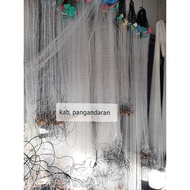 Ready-to-use 3-layer fishing net, 1m high, 25m long, 4in 0.25mm tin, 1 1/ 2in 0.20mm