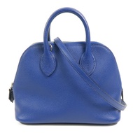 HERMES Evercolor皮革Mini Bolide 1923手挽肩背兩用袋Bleu Electrique
