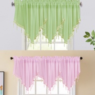 Finished Curtain Lace Triangle Curtain Half Curtain Kitchen Bedroom Curtain Door Curtain Curtain